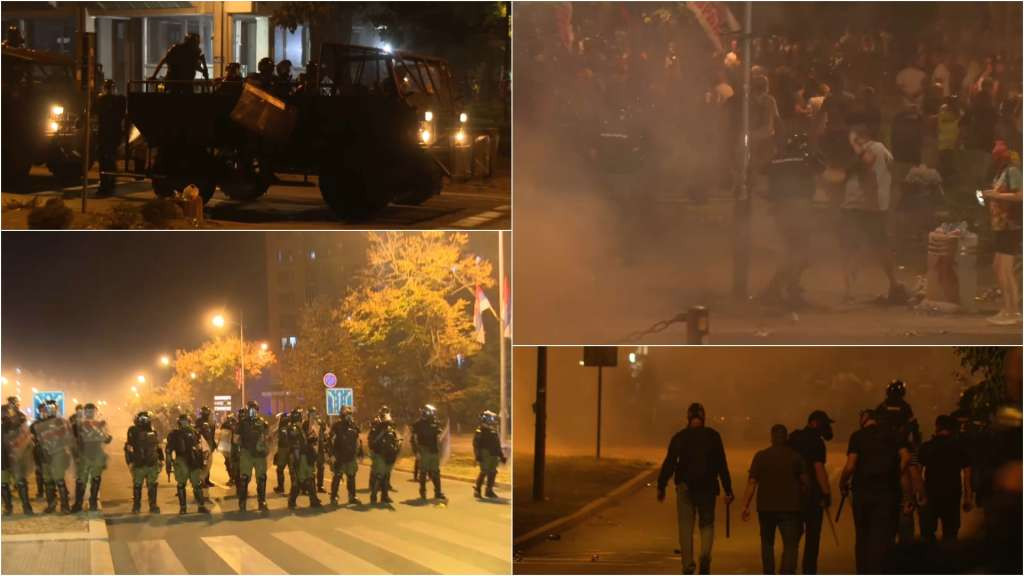 Policija rastjerala sudionike velikog prosvjednog skupa u Novome Sadu