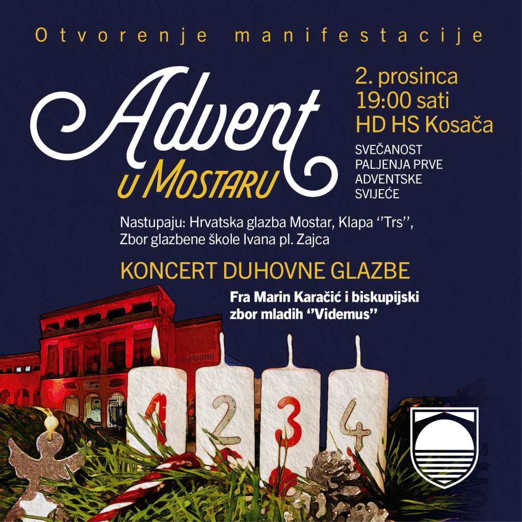 Paljenjem prve svijeće počinje Advent u Mostaru