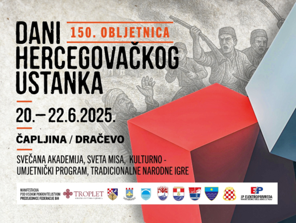 Manifestacija 'Dani hercegovačkog ustanka' od 20. do 22. lipnja
