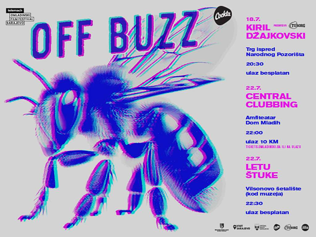 Omladinski Film Festival (OFF) najavljuje sjajan muzički program - stižu Kiril Džajkovski, Letu štuke i Central Clubbing, saopćili su iz Direkcije Festivala.