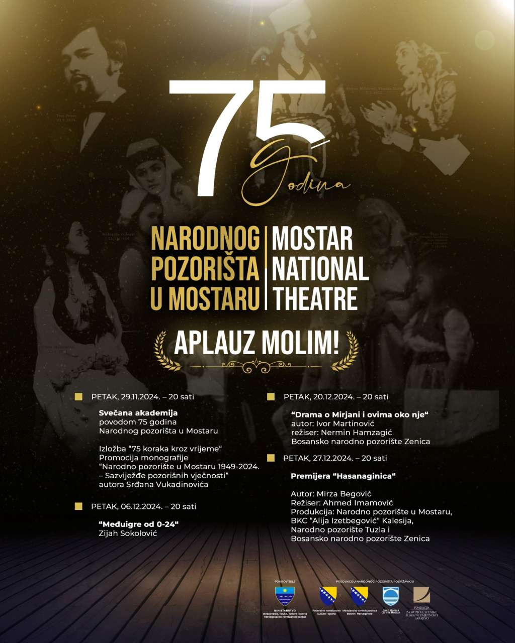 Aplauz, molim!: Zijah Sokolović u petak na sceni NPM-a