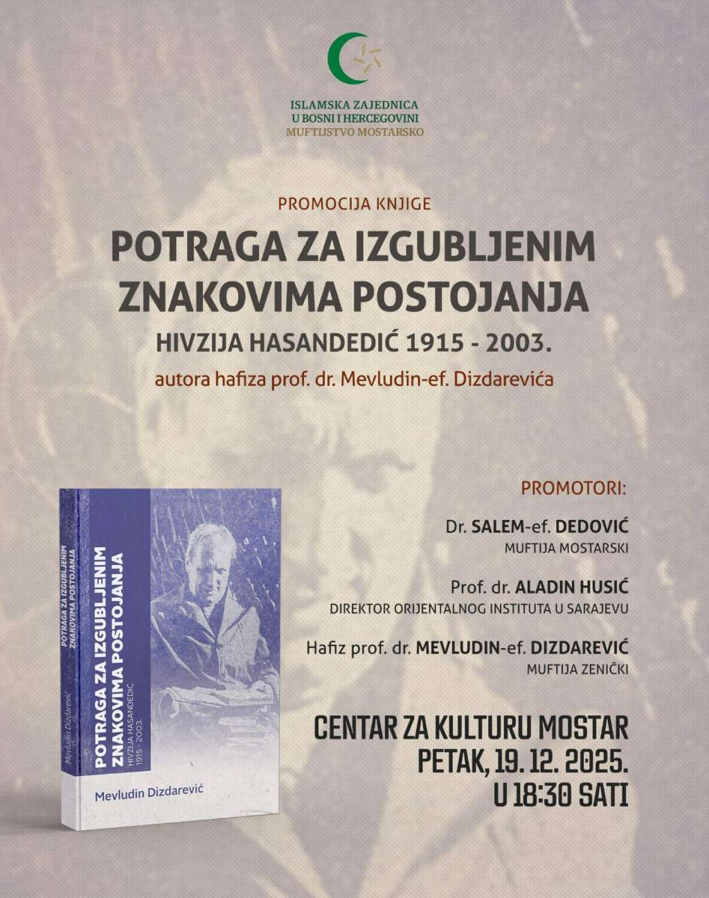 Promocija monografske studije o doprinosu Hivzije Hasandedića kulturnoj povijesti BiH