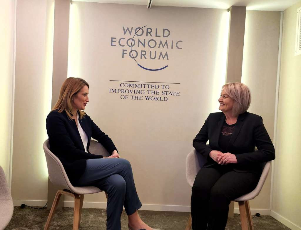 Krišto u Davosu razgovarala s predsjednicom Europskog parlamenta Metsolom