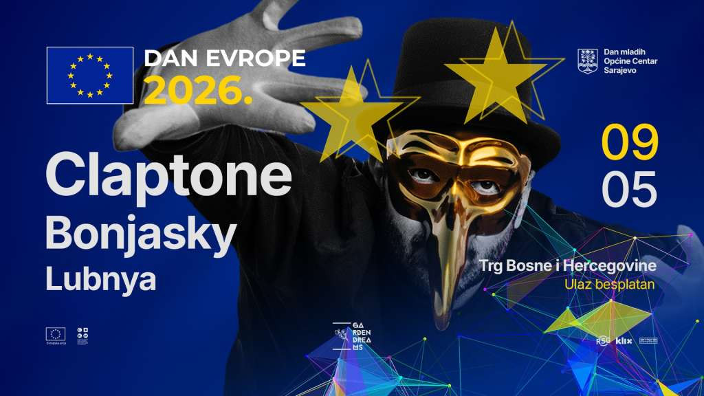 Koncert na otvorenom Garden of Youth povodom Dana Evrope odgađa se za sutra