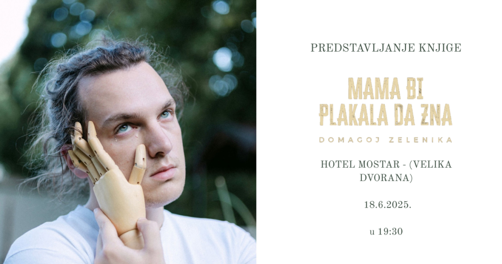 Zelenika promovira treći roman 'Mama bi plakala da zna' u Mostaru