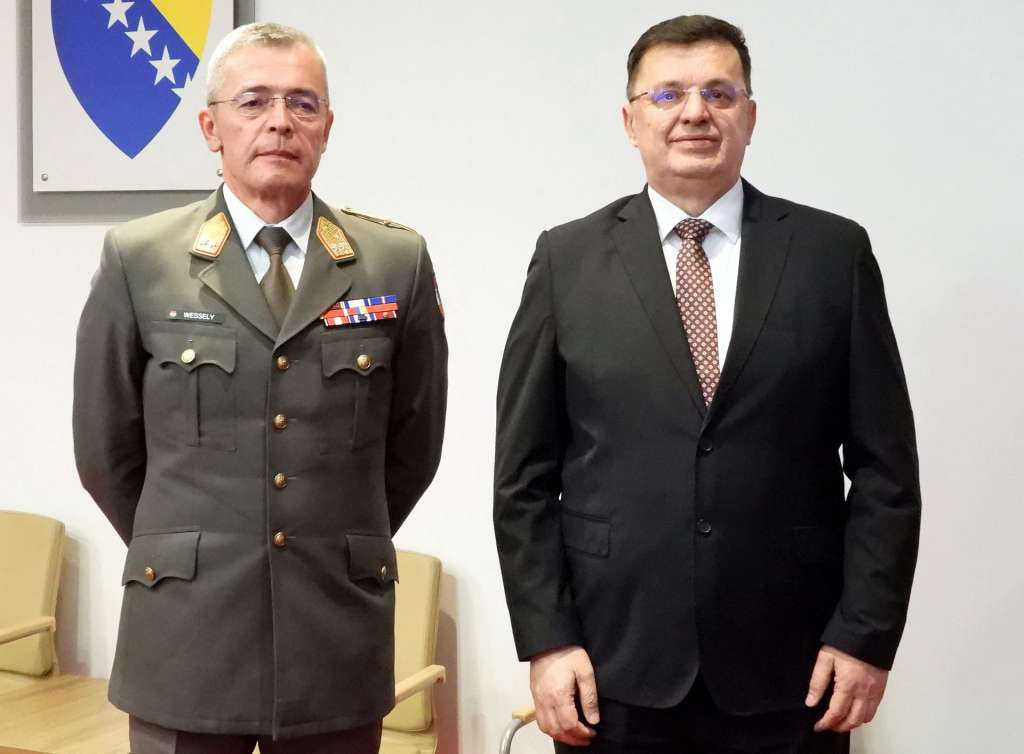 Tegeltija s komadantom EUFOR-a Wesselyem o aktivnosima EUFOR-a u BiH