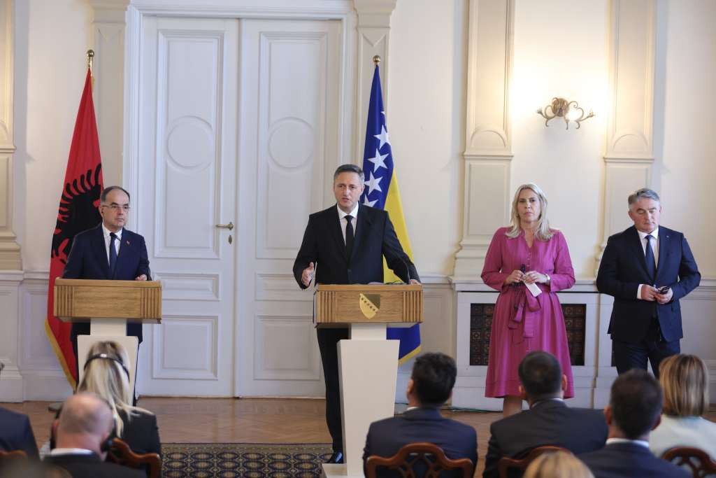 Albanski predsjednik Begaj s članovima Predsjedništva BiH: Jačanje bilateralne i regionalne suradnje
