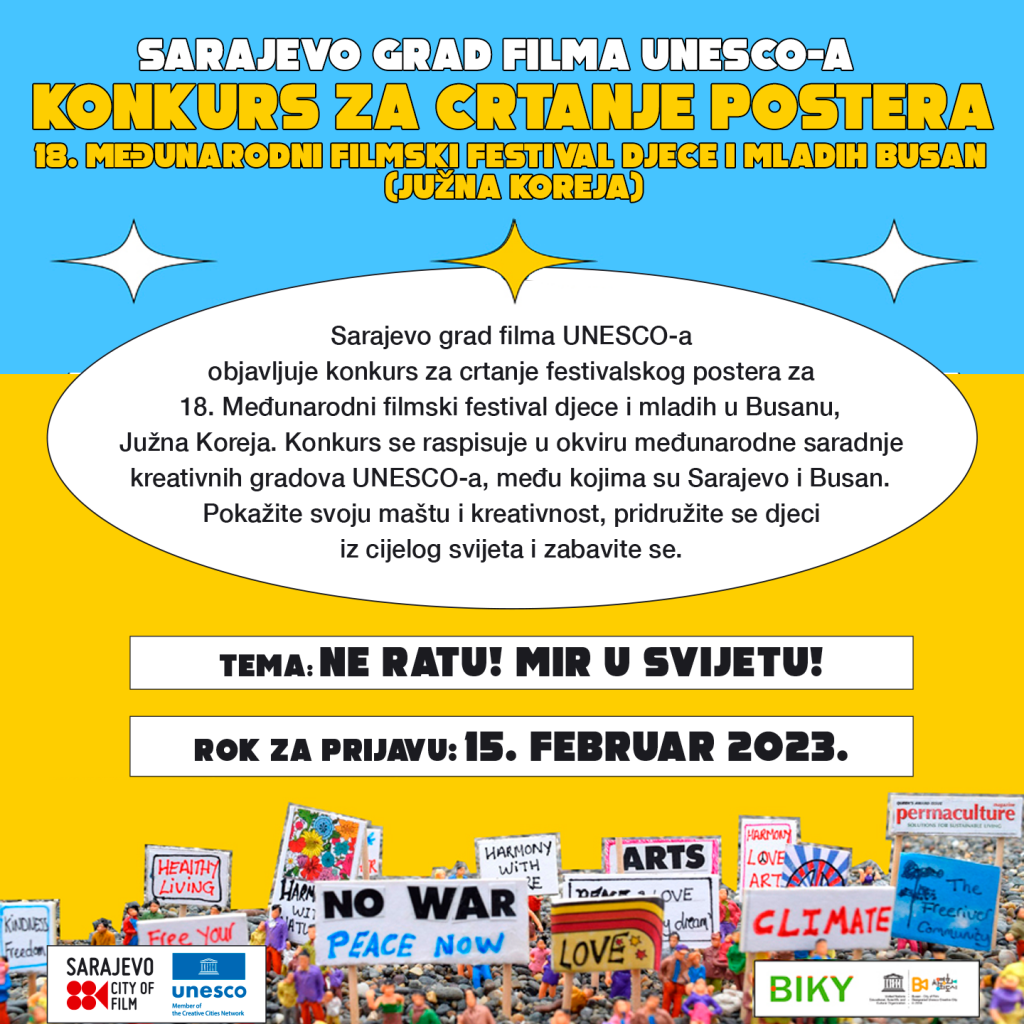 Sarajevo grad filma UNESCO-a - Produžen konkurs za crtanje festivalskog postera u Busanu