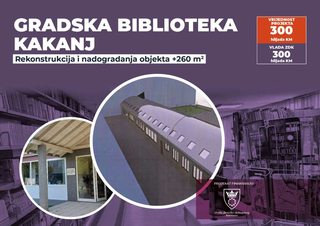 Vlada ZDK osigurala sredstva za rekonstrukciju Gradske biblioteke Kakanj