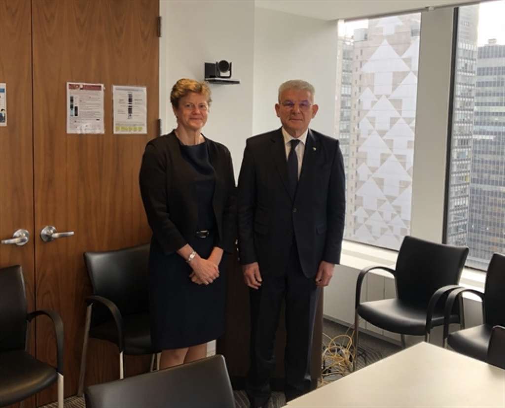 New York: Džaferović se sastao s ambasadoricom Ujedinjenog Kraljevstva u UN-u