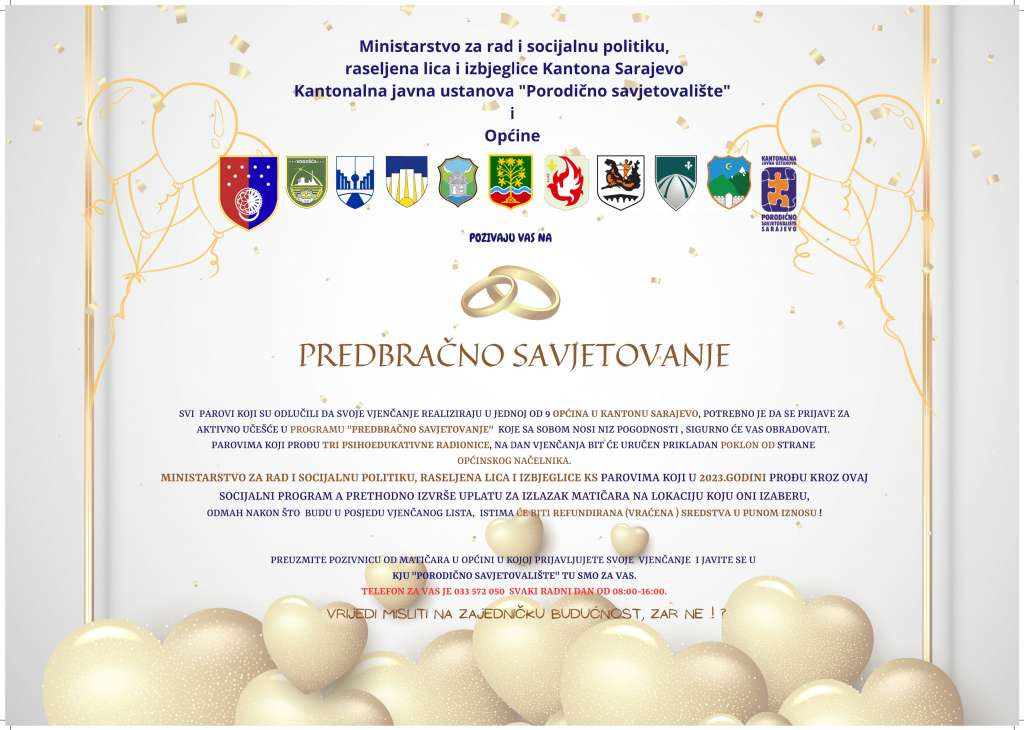 Zbog povećanja broja razvoda pokrenut program 'Predbračno savjetovanje'