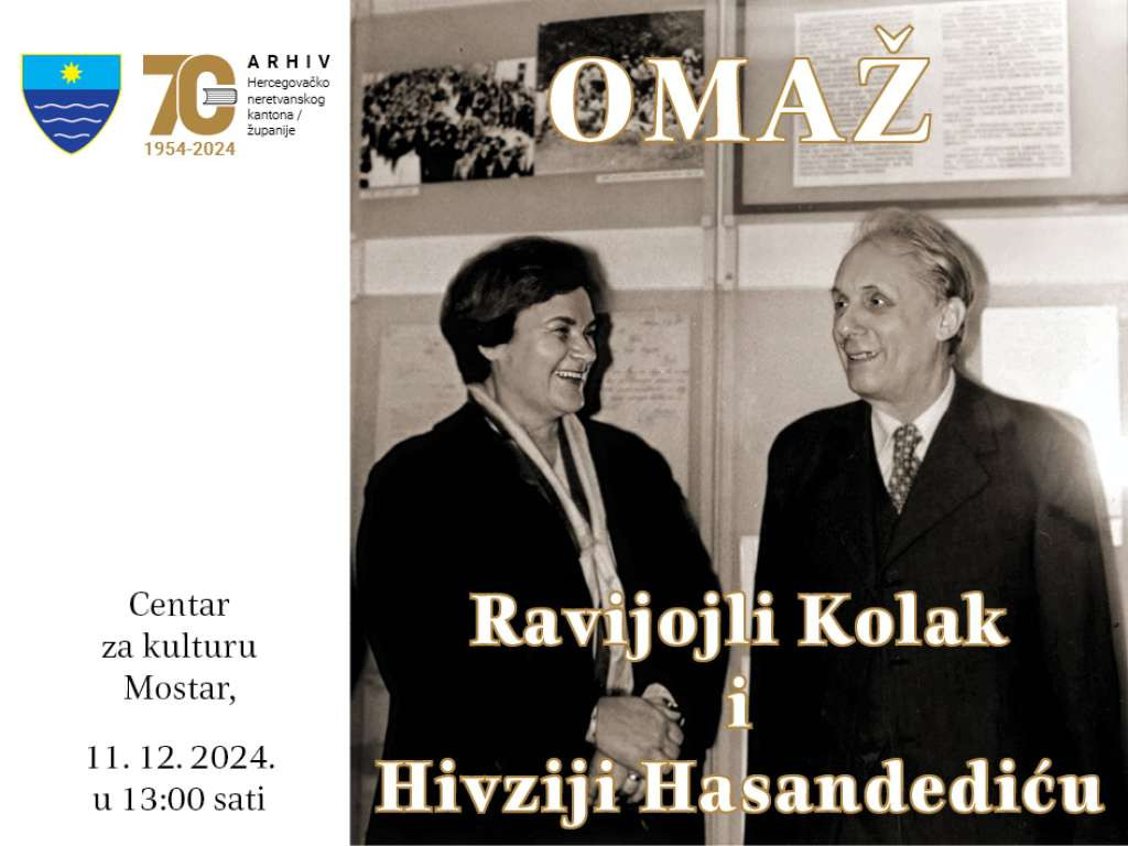 Dan arhiva HNK: Sutra omaž za Ravijojlu Kolak i Hivziju Hasandedića
