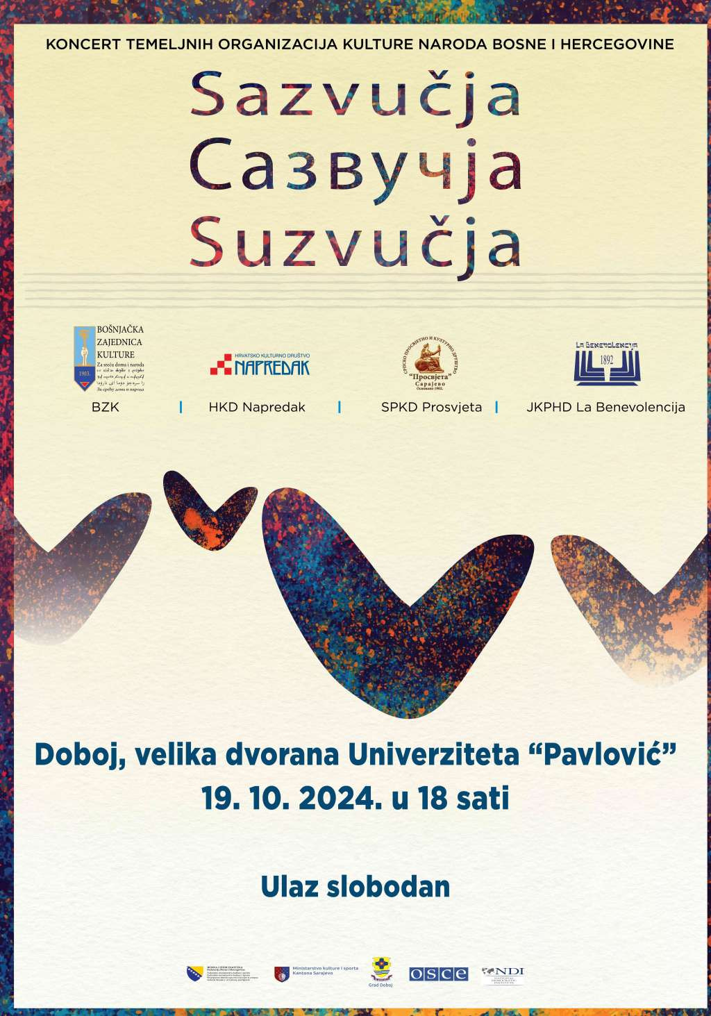 Tradicionalni godišnji koncert 'Sazvučja/Suzvučja' 19. oktobra u Doboju