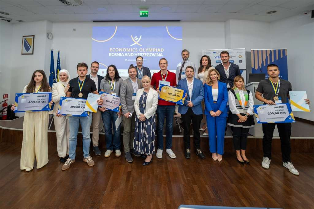 Centralna banka BiH domaćin državnog finala Ekonomske olimpijade 2025, prvo mjesto Murizu Čerkezu