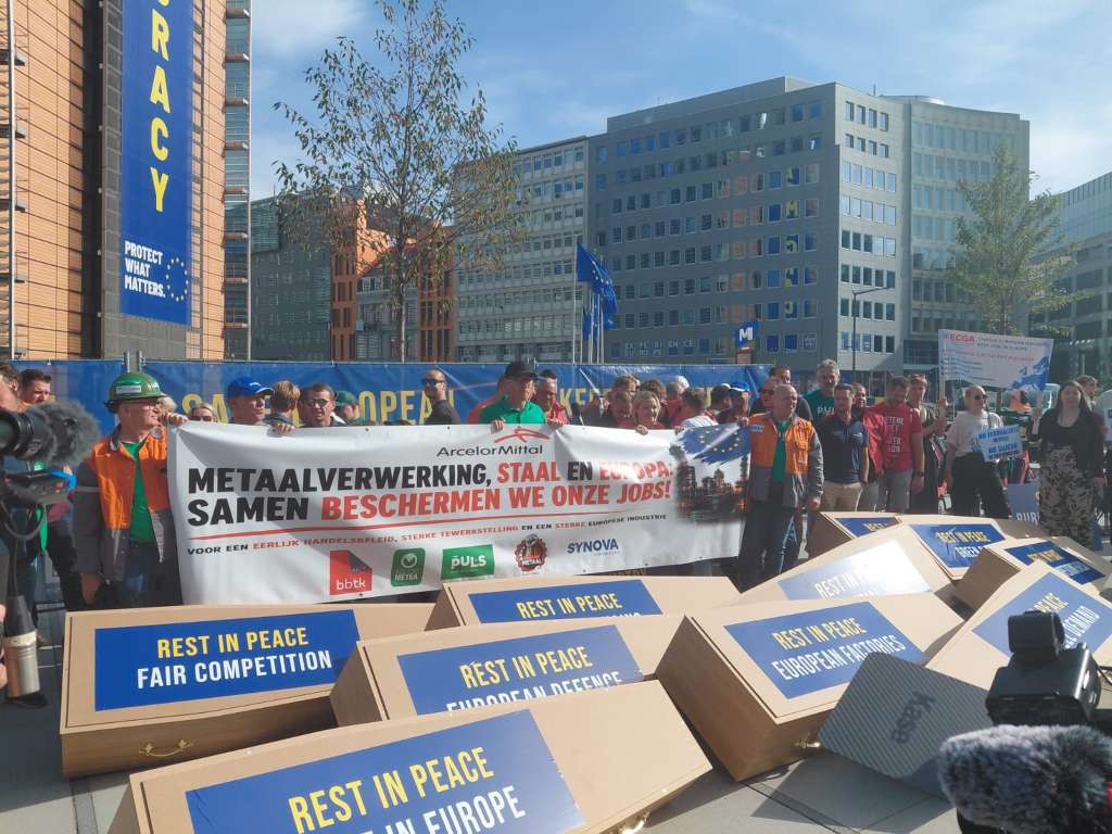 Evropska metalna industrija protestovala u Briselu: Ugroženo 13,5 miliona radnih mjesta