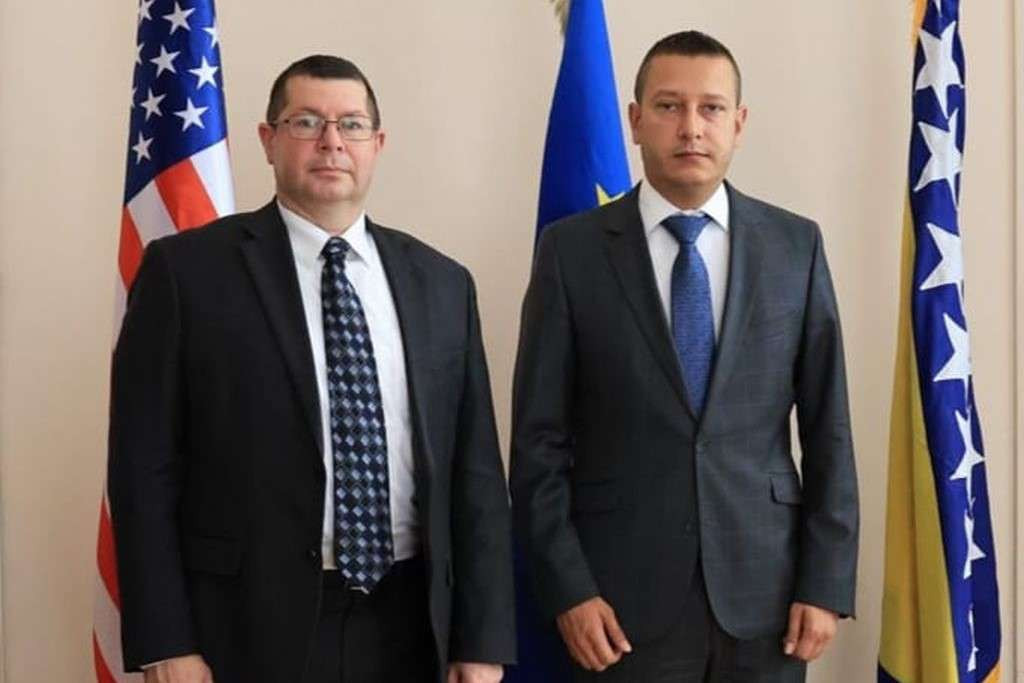 Goganović primio u oproštajnu posjetu vojnog atašea SAD u BiH Adamsa