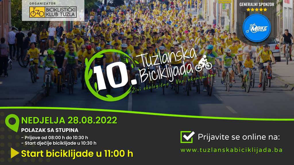 Deseta tuzlanska biciklijada: Očekuje se više od 5.000 učesnika