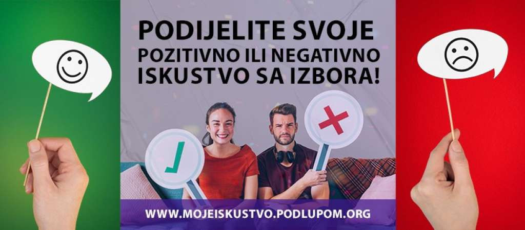 Koalicija 'Pod lupom' pozvala građane da podijele pozitivna ili negativna iskustva sa izbora