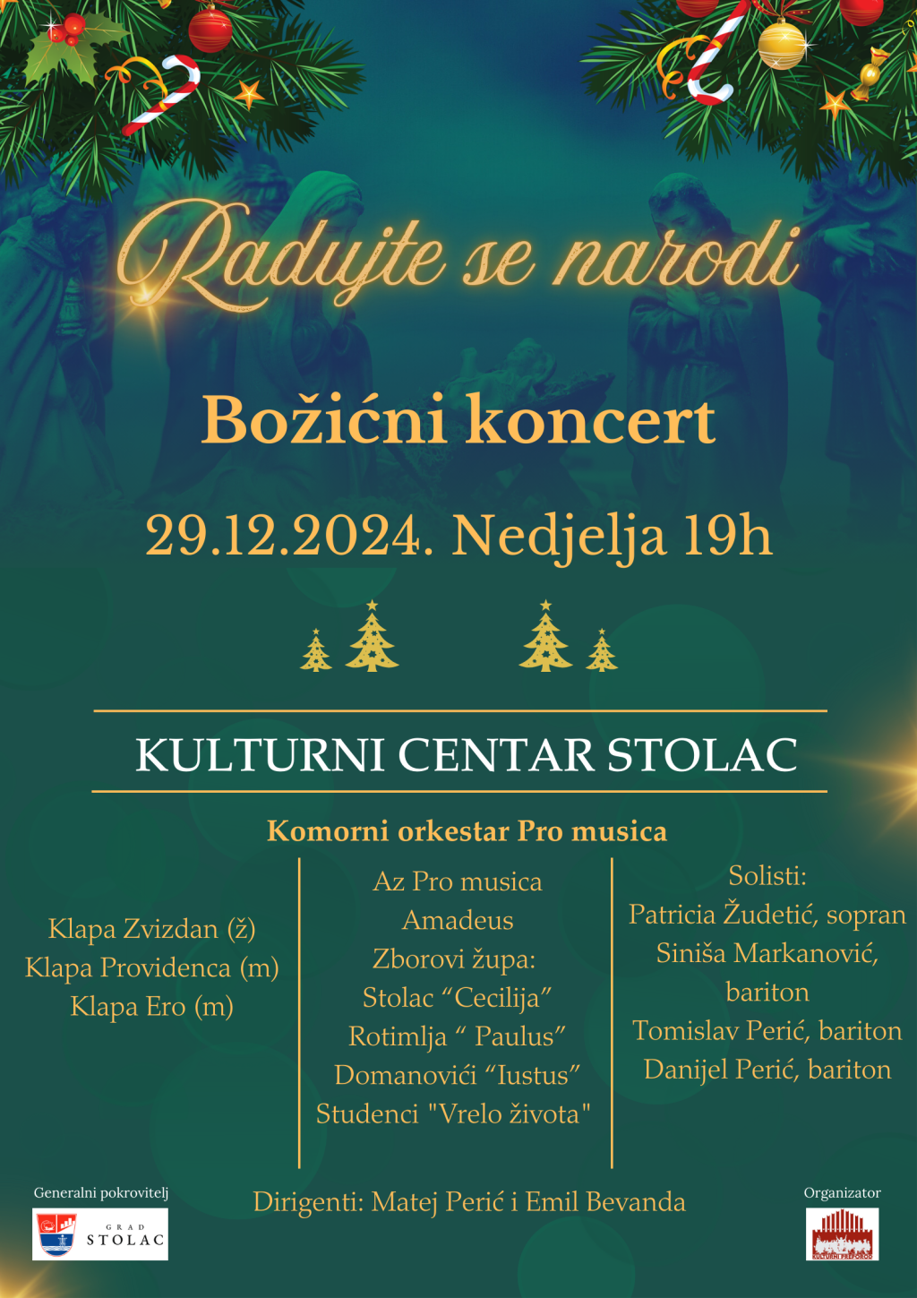 Božićni koncert 'Radujte se narodi' u Kulturnom centru Stolac