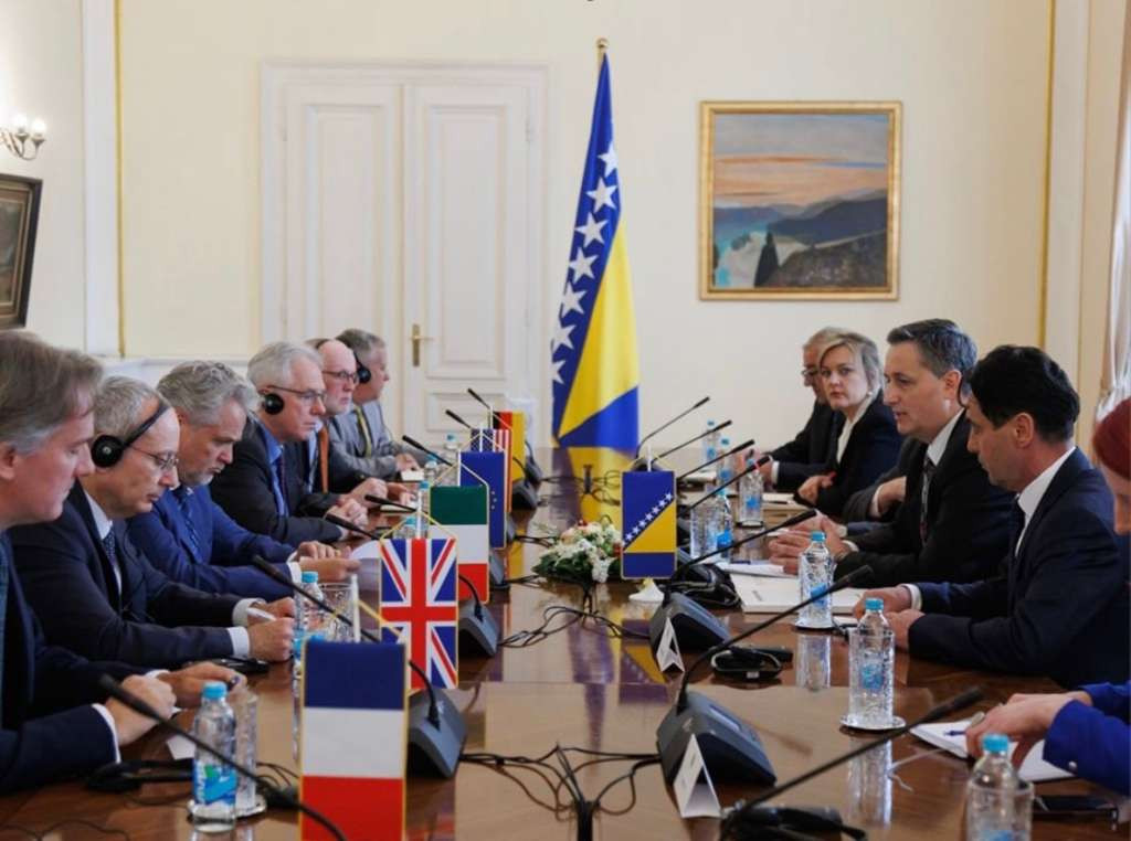 Bećirović danas s ambasadorima država članica Kvinte