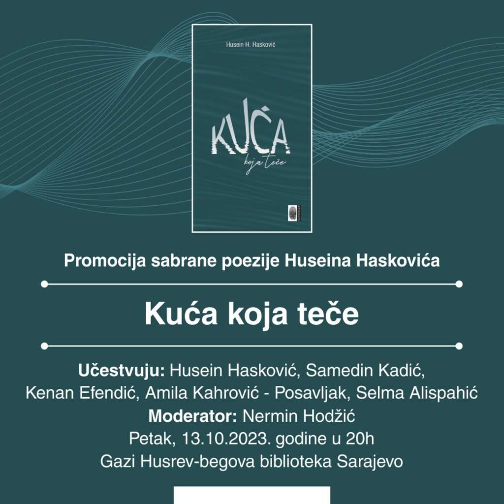 Sarajevska promocija sabrane poezije Huseina Haskovića u petak u Gazi Husrev-begovoj biblioteci