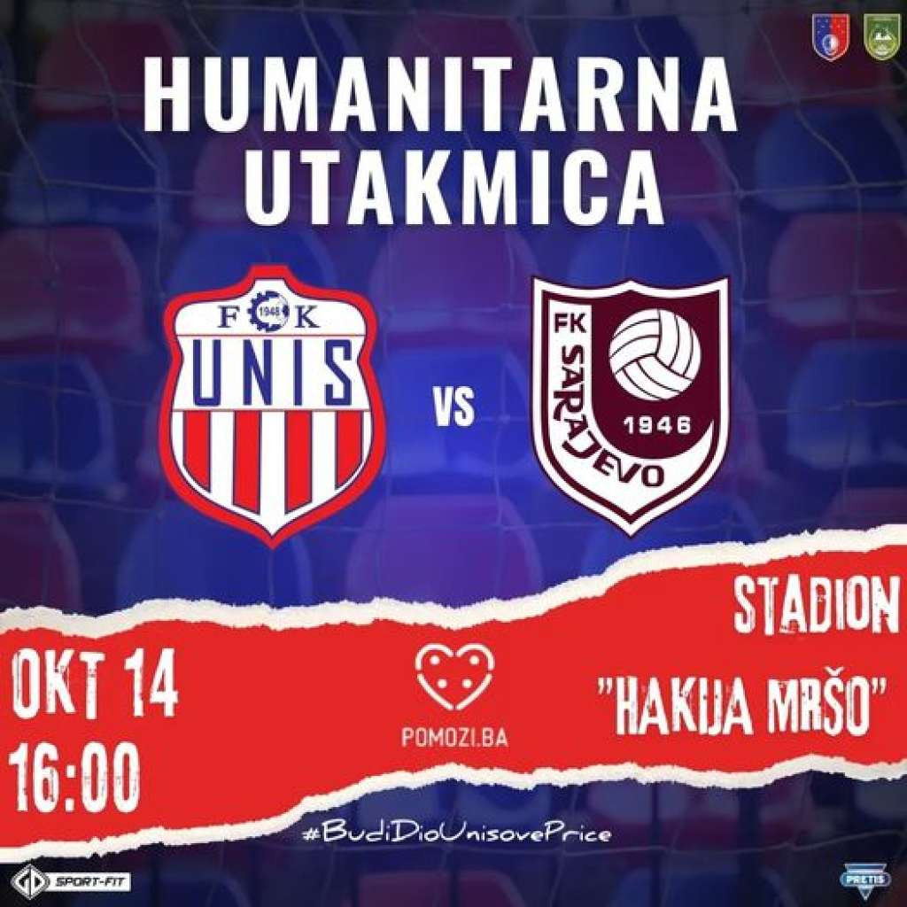 Fudbaleri Unisa i Sarajeva u humanoj misiji pomoći unesrećenima u poplavama