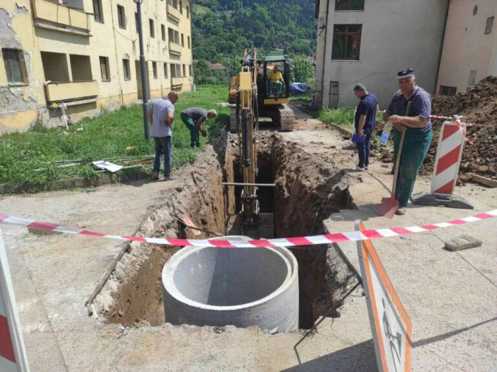 U goraždanskom naselju 1. maj u toku izgradnja sistema odvodnje oborinskih voda