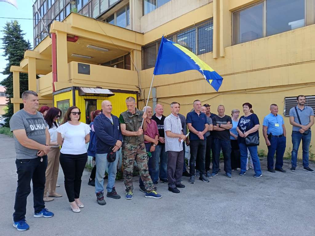 Radnici zeničke "Željezare" protestovali zbog izmještanja Carinskog terminala Zenica