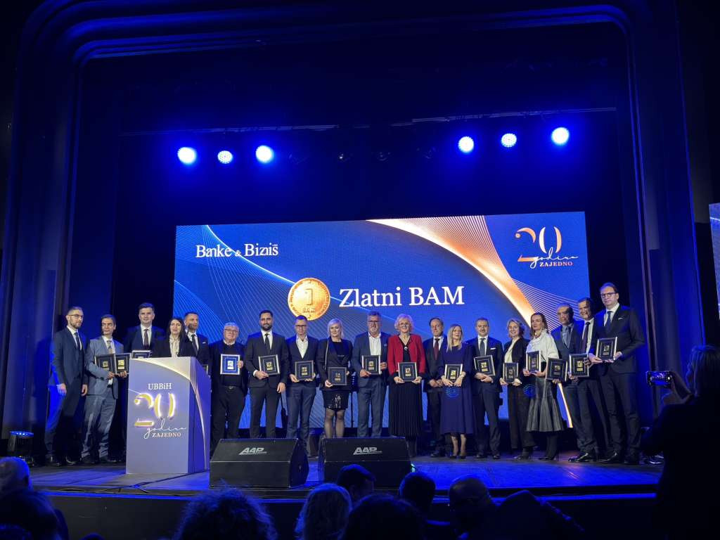 Uručena bankarska priznanja u BiH 'Zlatni BAM' za najuspješnije
