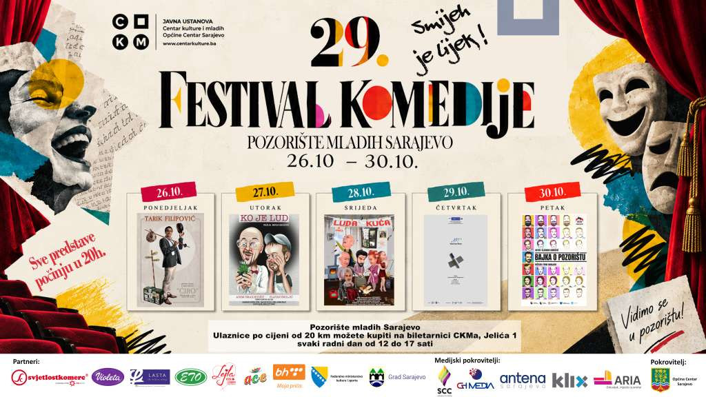 Monodrama 'Ćiro' Tarika Filipovića otvara Festival komedije 'Smijeh je lijek'