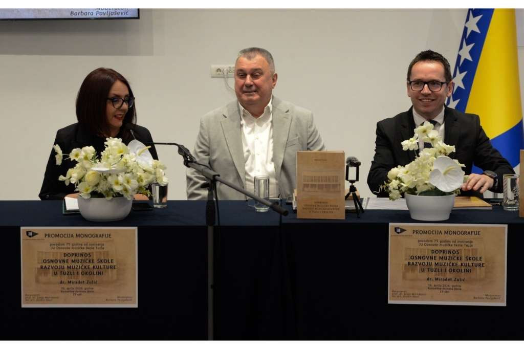 Predstavljena monografija o osnovnoj muzičkoj školi Tuzla autora Miradeta Zulića