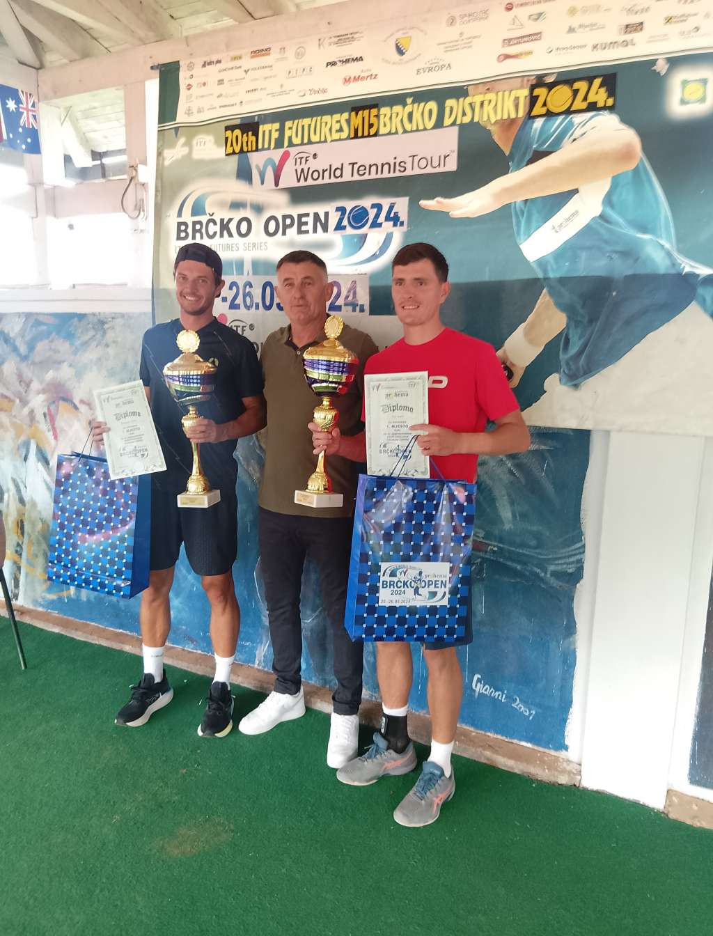 Brčko open 2024 - Pobjednici u dublu Orlov iz Ukrajine i Ruehl iz Njemačke