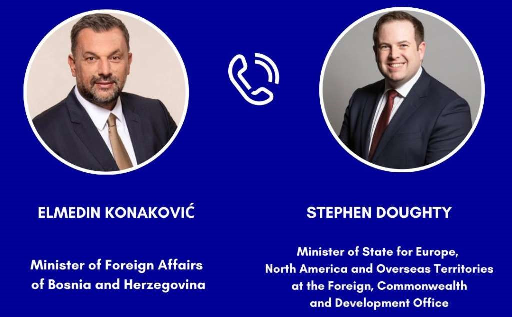 Konaković razgovarao s državnim ministrom za Evropu Ujedinjenog Kraljevstva Doughtyjem