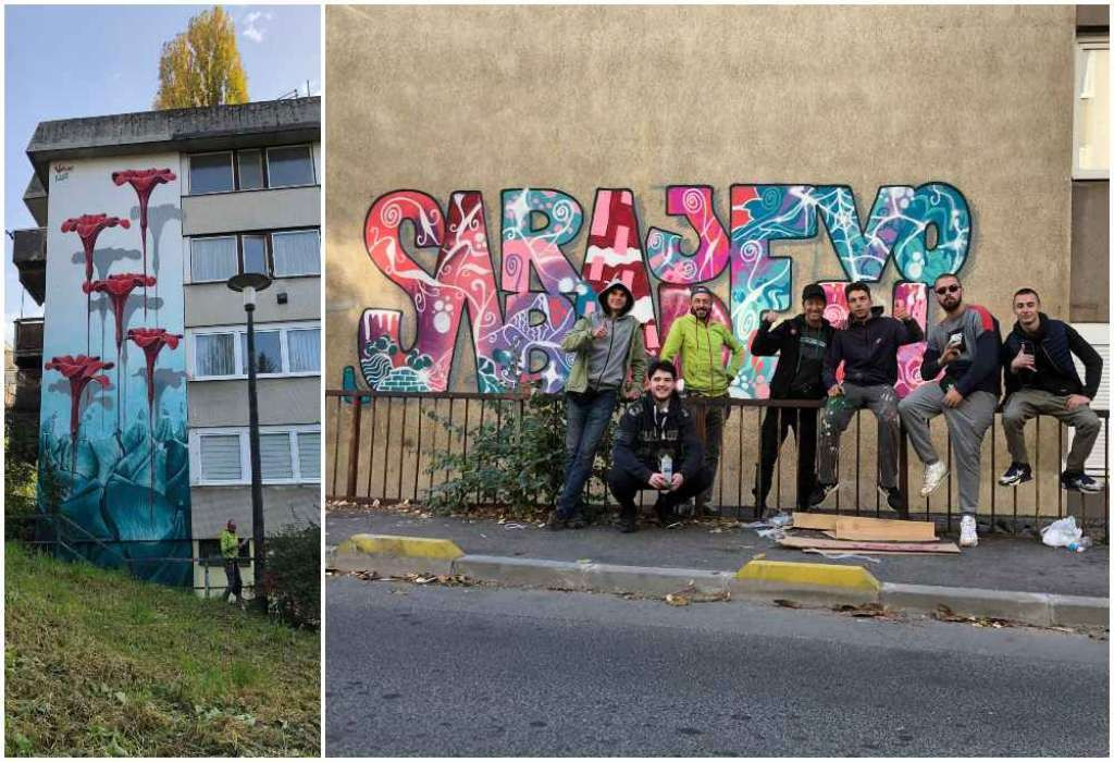 Fasada Festival - Završeno oslikavanje murala španskih umjetnika 'Ruža Sarajeva'