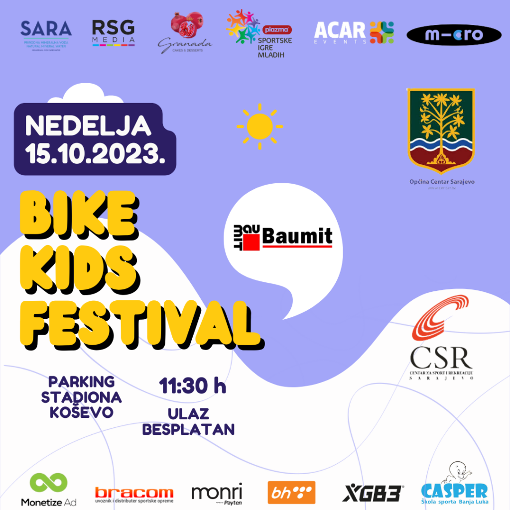 Bike kids festival 15. oktobra u Sarajevu