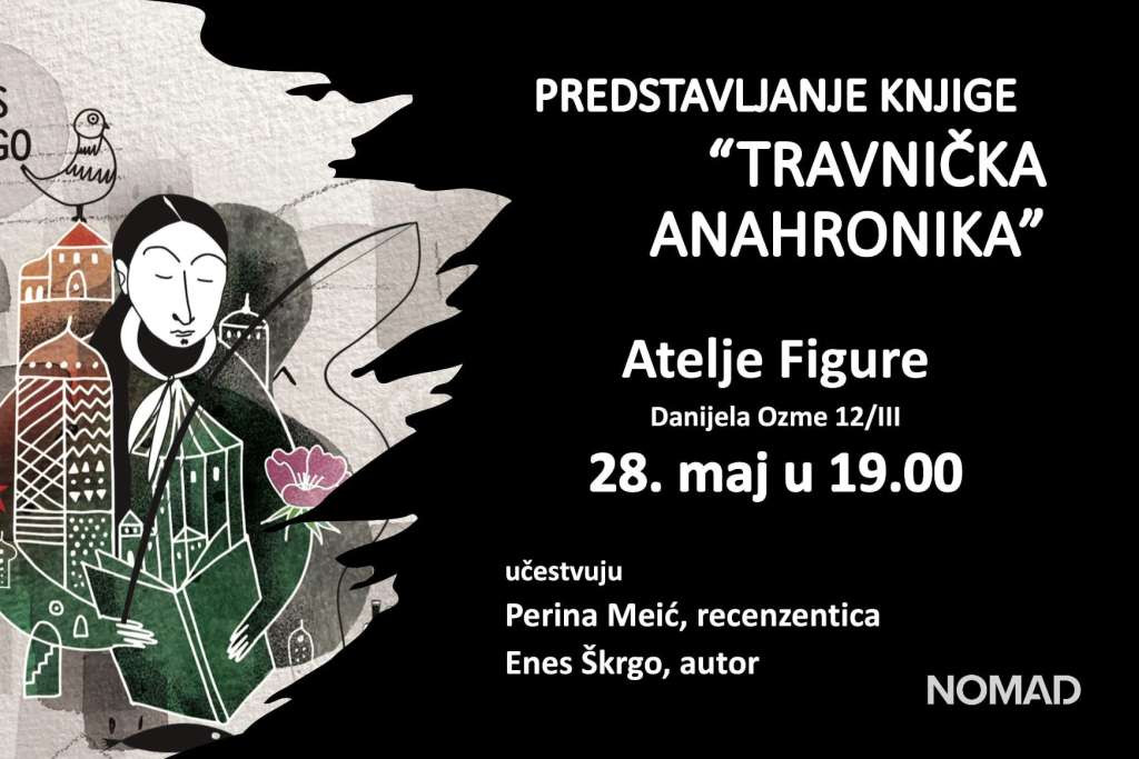 Sutra promocija knjige 'Travnička anahronika' Enesa Škrge u Ateljeu Figure