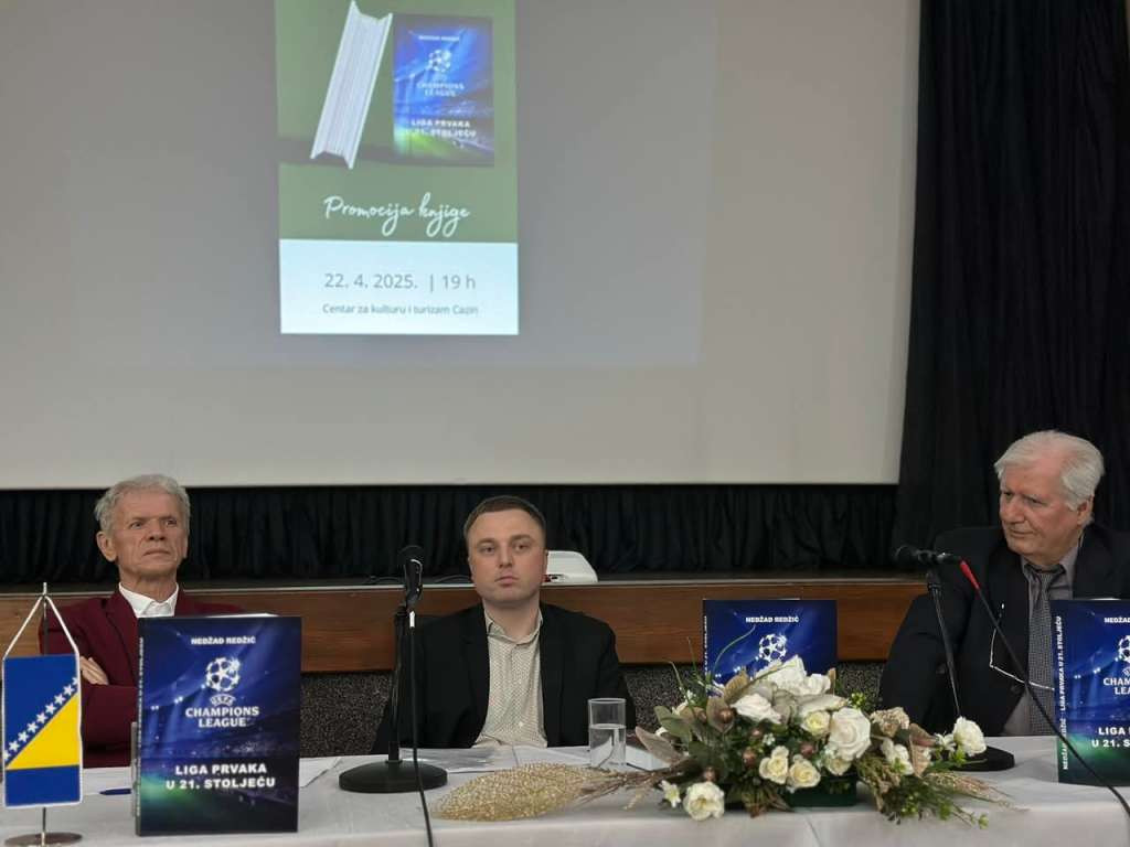 U Cazinu promovisana knjiga 'Liga prvaka u 21. stoljeću' Nedžada Redžića