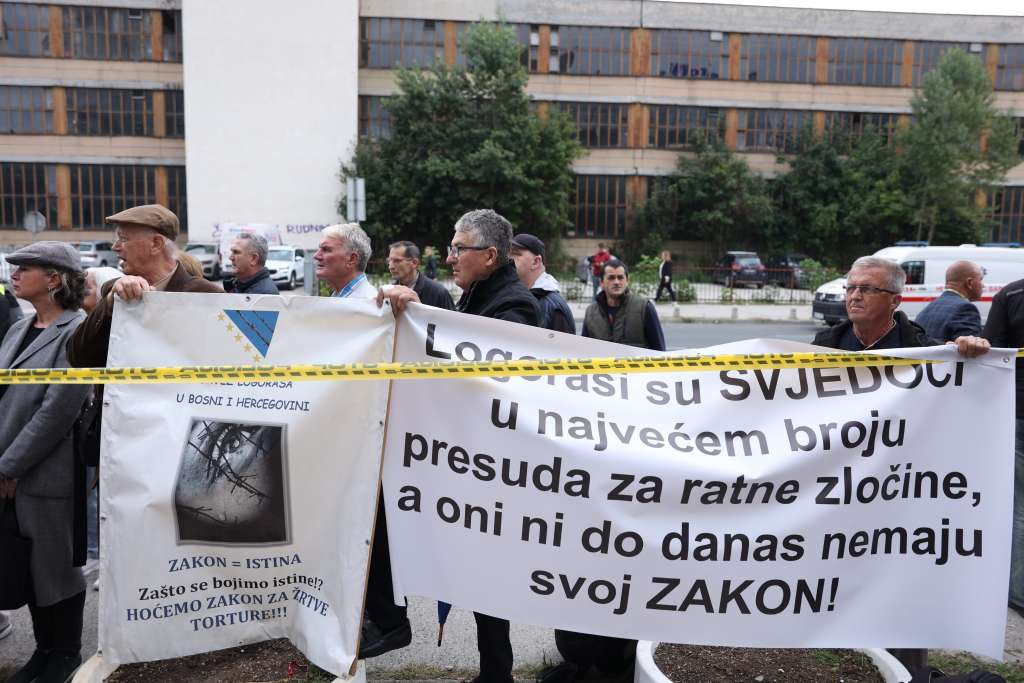 Okončan protest Saveza logoraša BiH