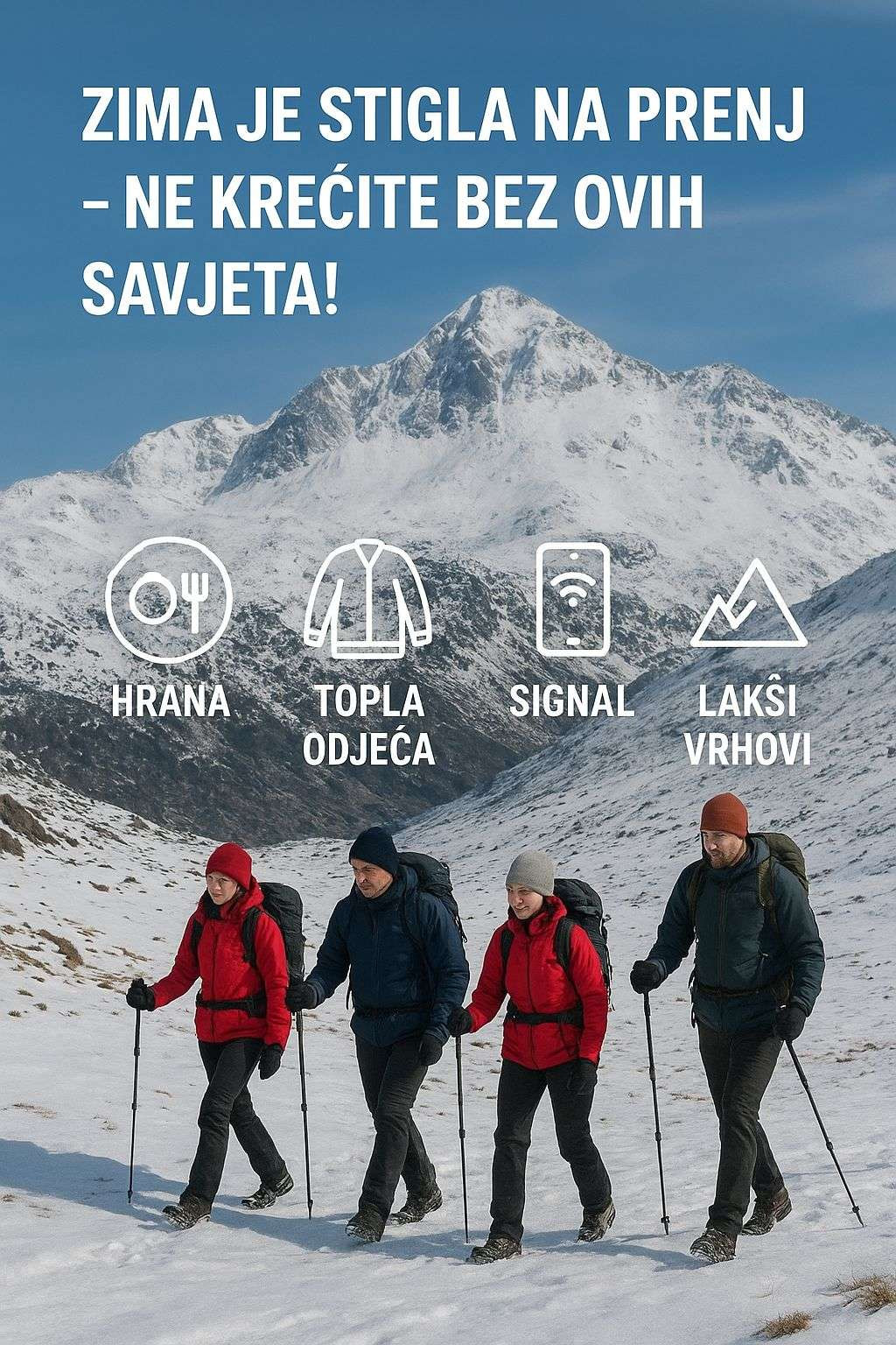 GSS Prenj izdao važne savjete za zimsku sigurnost na planinama: priprema i oprema ključni za siguran izlet