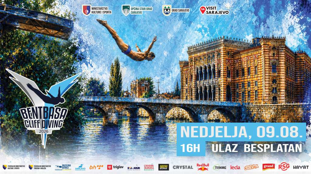 Sarajevo spremno za Bentbaša Cliff Diving 2026: Rekordan broj skakača i bogat dvodnevni program