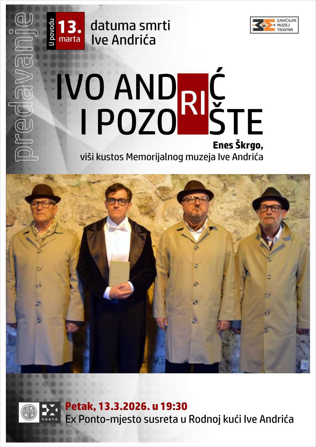 U Travniku predavanje o odnosu Ive Andrića prema pozorištu