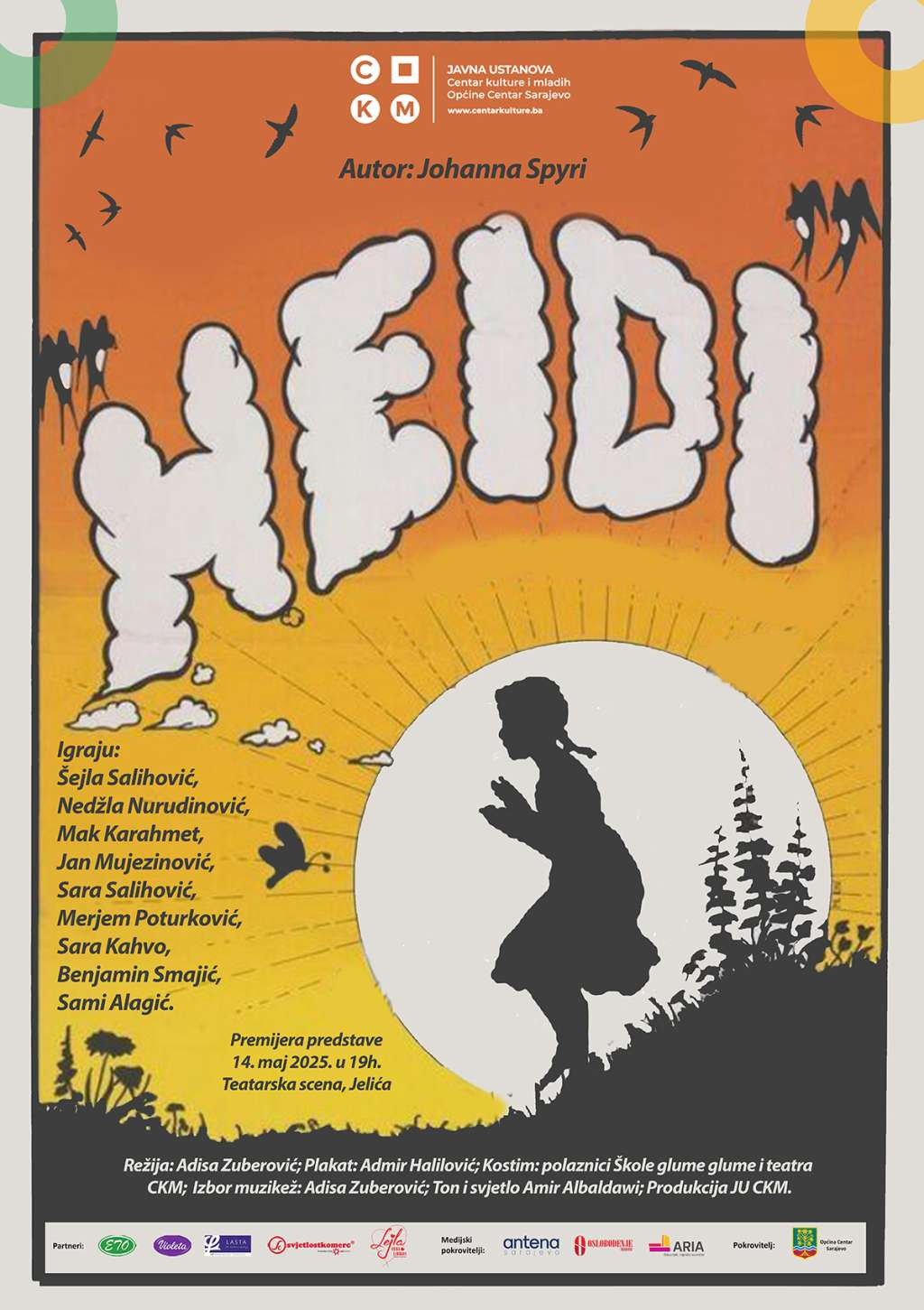 Večeras premijera predstave 'Heidi' u izvedbi polaznika škole glume CKM