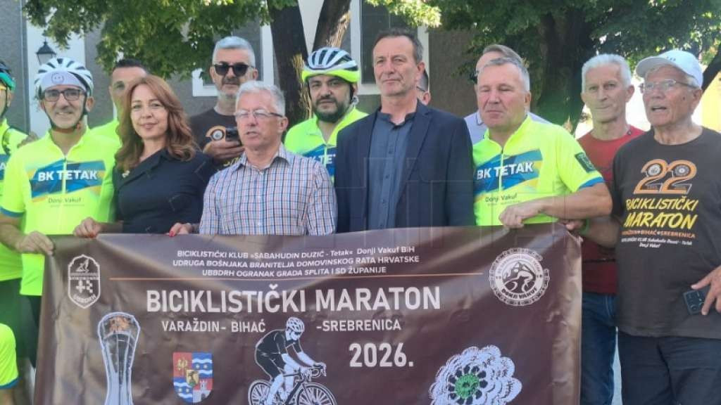 Iz Varaždina krenuo biciklistički maraton 'Da se ne zaborave Vukovar i Srebrenica'