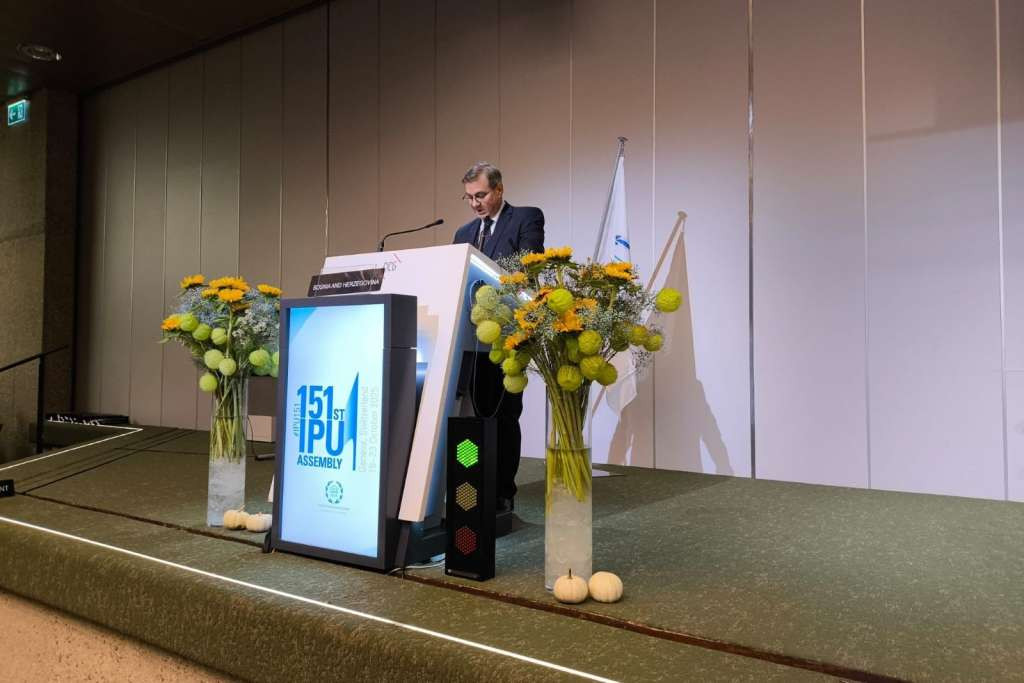 Zvizdić na zasjedanju IPU u Ženevi: Neophodno učiniti svijet boljim mjestom, konkretnim mjerama