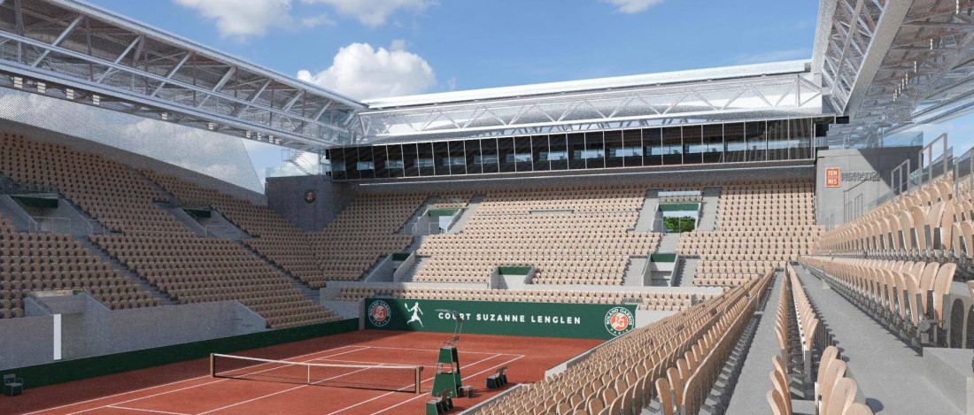 Postavljena konstrukcija krova teniskog terena „Suzanne Lenglen“  Roland Garros
