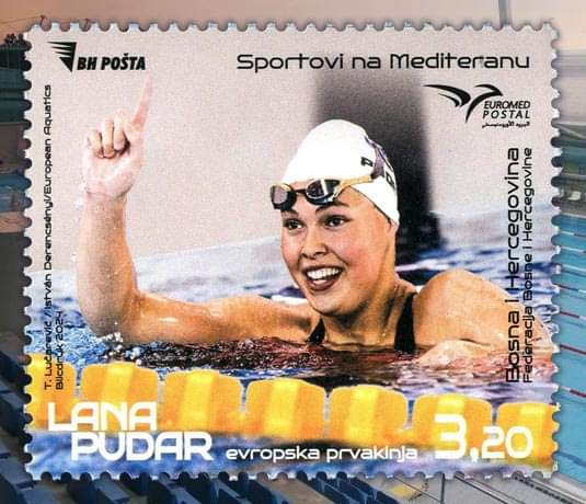 Evropska prvakinja Lana Pudar na poštanskoj marki BH Pošte