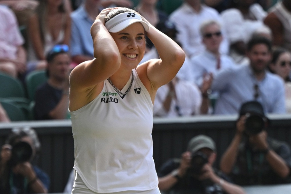 Linda Noskova u finalu Wimbledona
