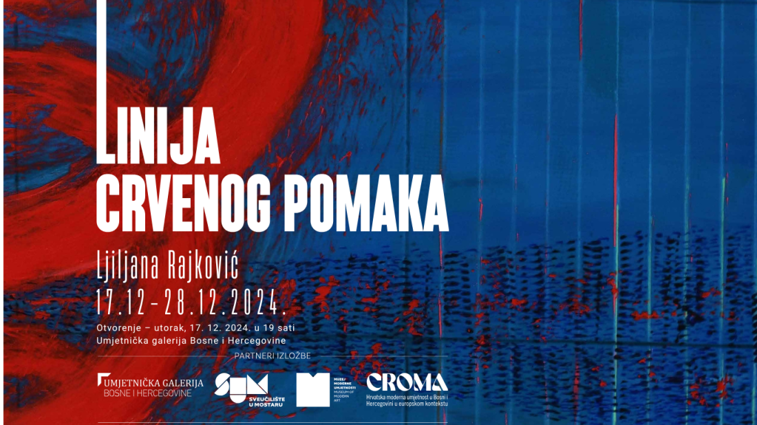 Umjetnička galerija BiH: 17. decembra izložba Liljane Rajković "Linija crvenog pomaka"