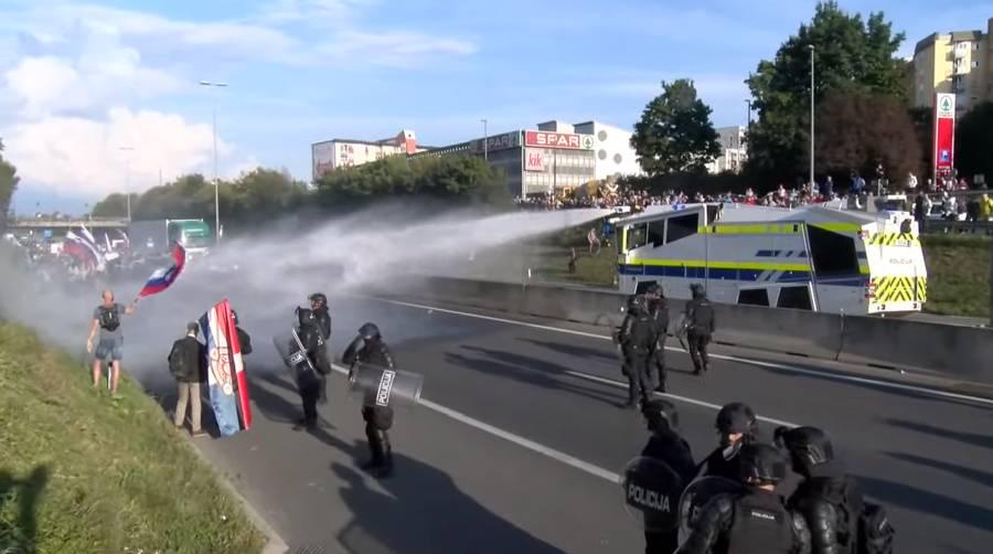 Novi protest protiv kovid potvrda u Ljubljani