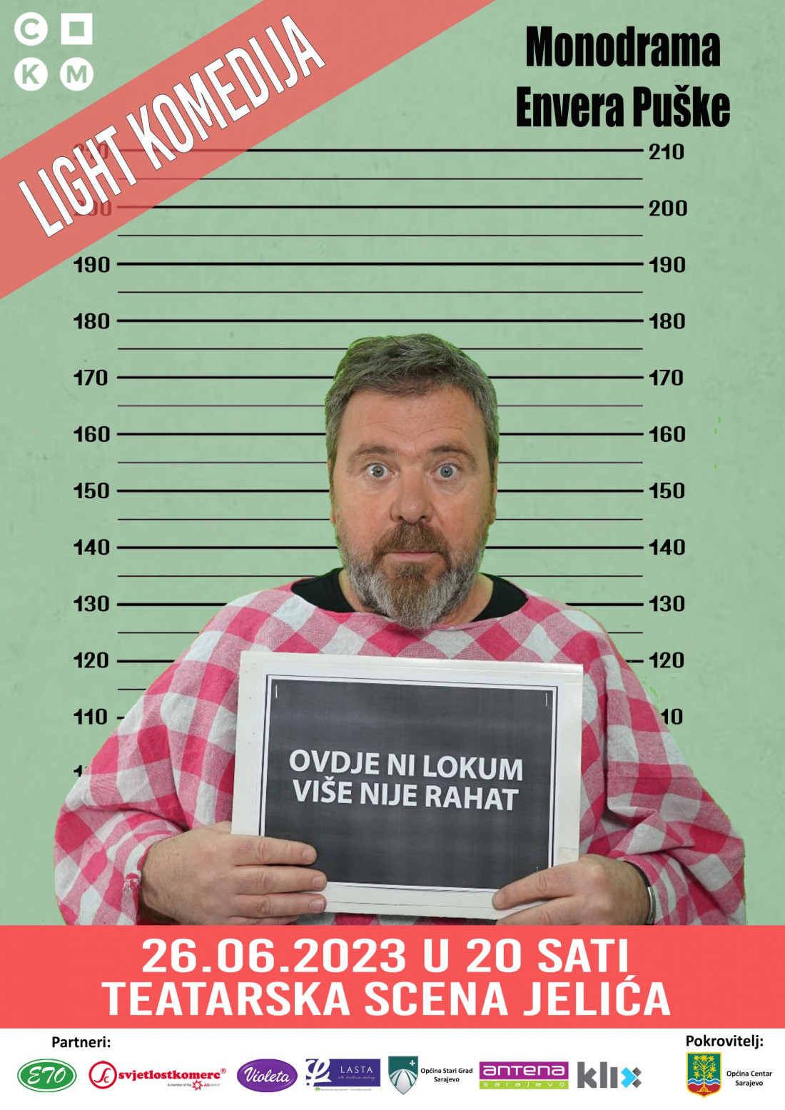 Autorski projekat Envera Puške: monodrama "Ovdje ni lokum više nije rahat"